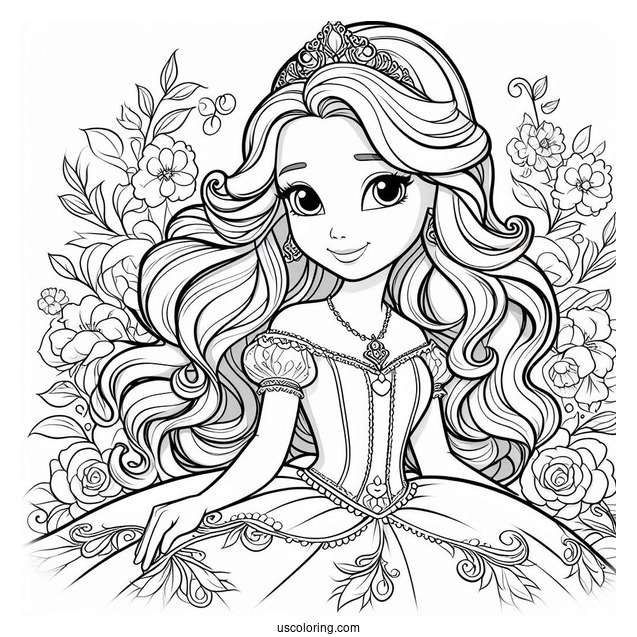 Sofia The First Coloring Page With Princess Amber