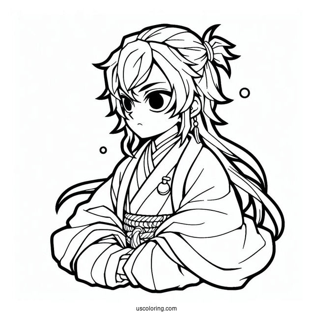 Tanjiro Coloring Page Constant Flux Technique