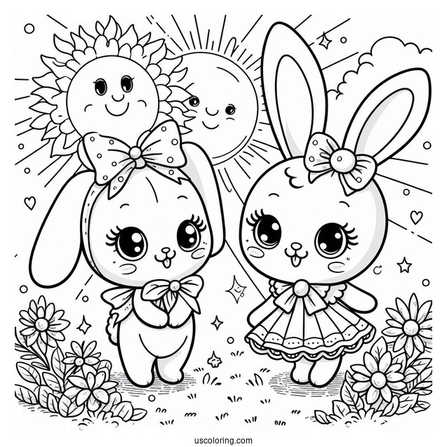 Sunny Bunnies Coloring Page Iris And Shiny