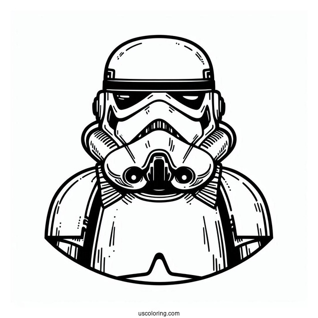 Stormtrooper Coloring Page Of Star Wars Shoretrooper For Kids