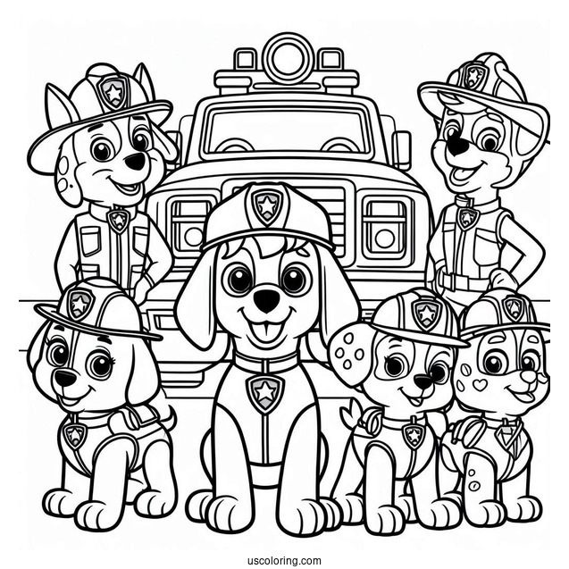 Paw Patrol Friends Coloring Sheet