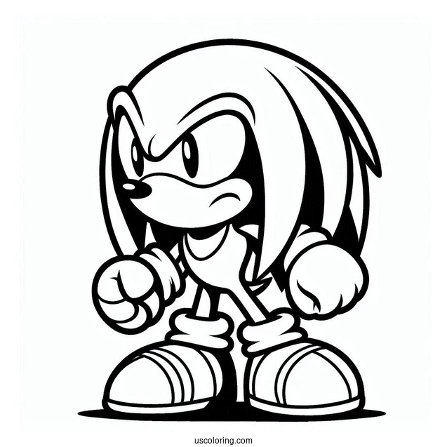 Coloring Page Of Knuckles