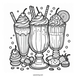 Milkshake Coloring Picture