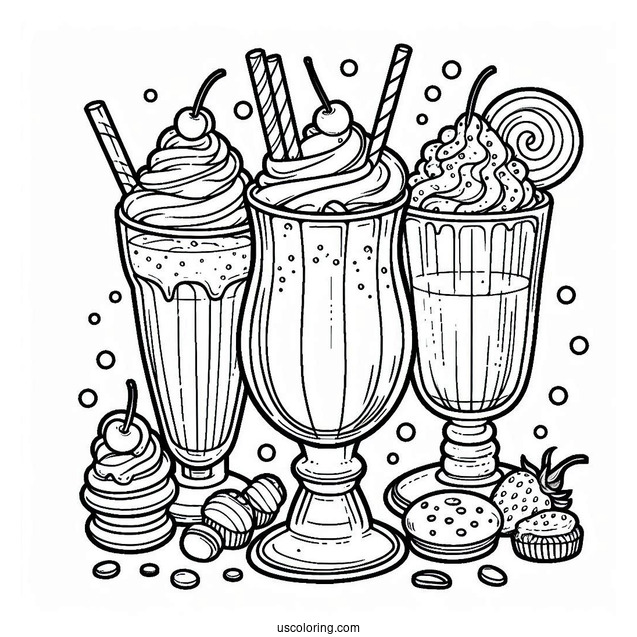 Milkshake Coloring Picture