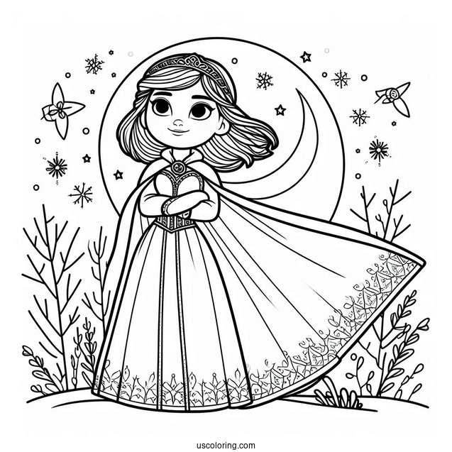 Polar Express Coloring Page Of Hero Girl For Kids