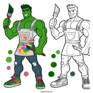 Hulk And Spider Man Coloring Page