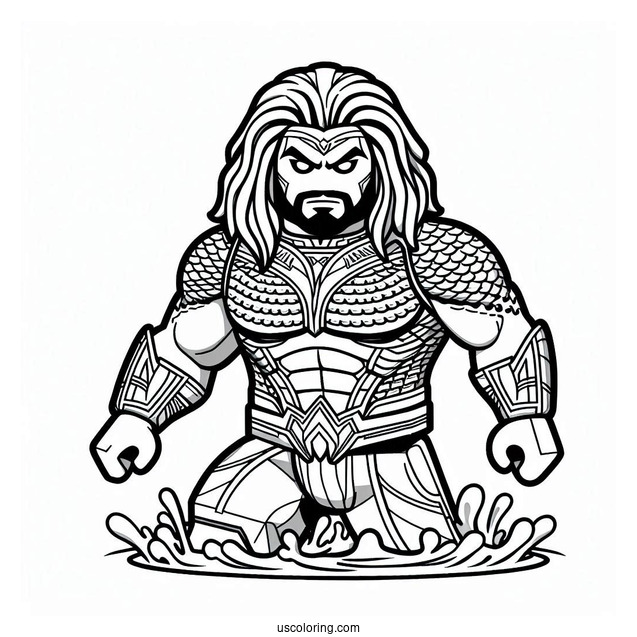 Lego Aquaman Coloring Page For Kids