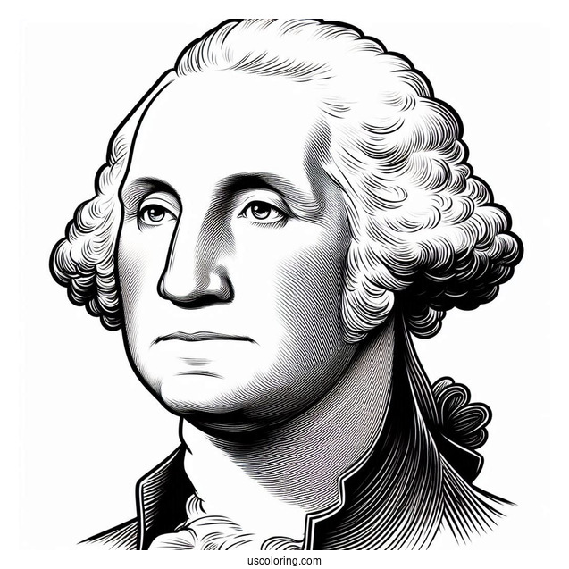 United States President Coloring Page Of George Washington