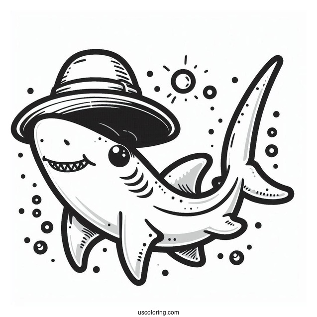 Mr. Hammerhead Shark Coloring Page For Kids
