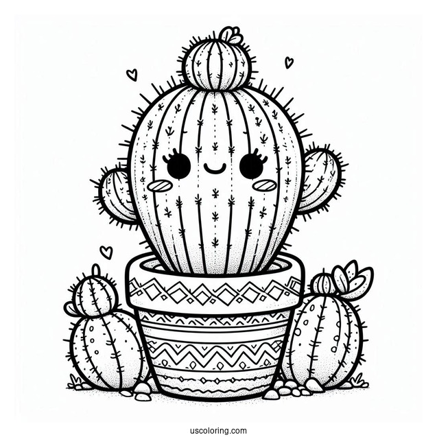 Baby Saguaro Cactus In South American Style Pot