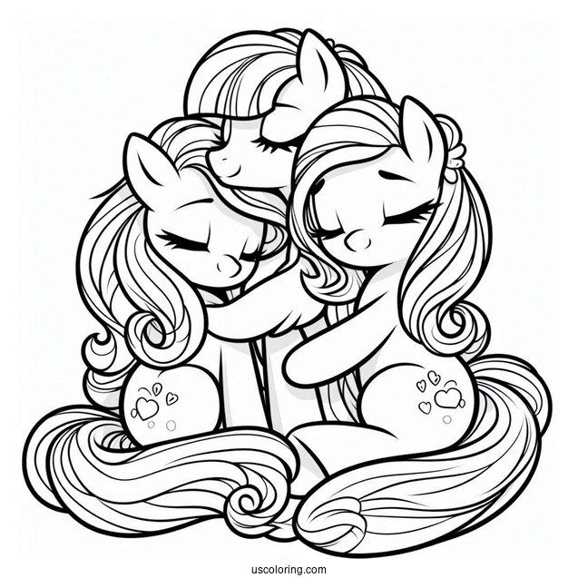 My Little Pony Friends Hugging
