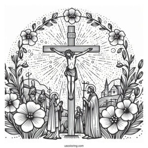 Stations Of The Cross Coloring Sheet