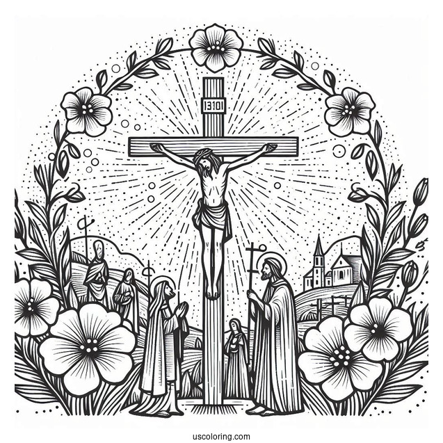 Stations Of The Cross Coloring Sheet
