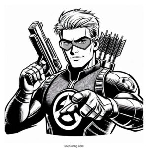 Hawkeye Clint Barton Coloring Page