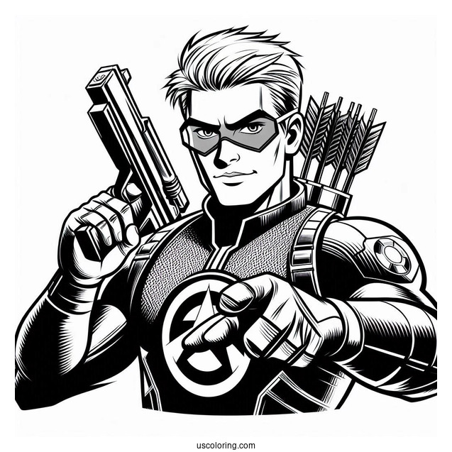 Hawkeye Clint Barton Coloring Page