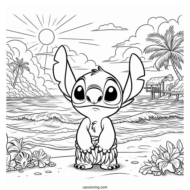 Lilo And Stitch David Kawena Standing By The Sea