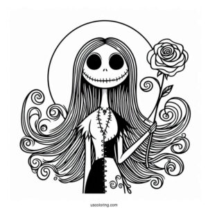 Halloween Coloring Page Of Sally
