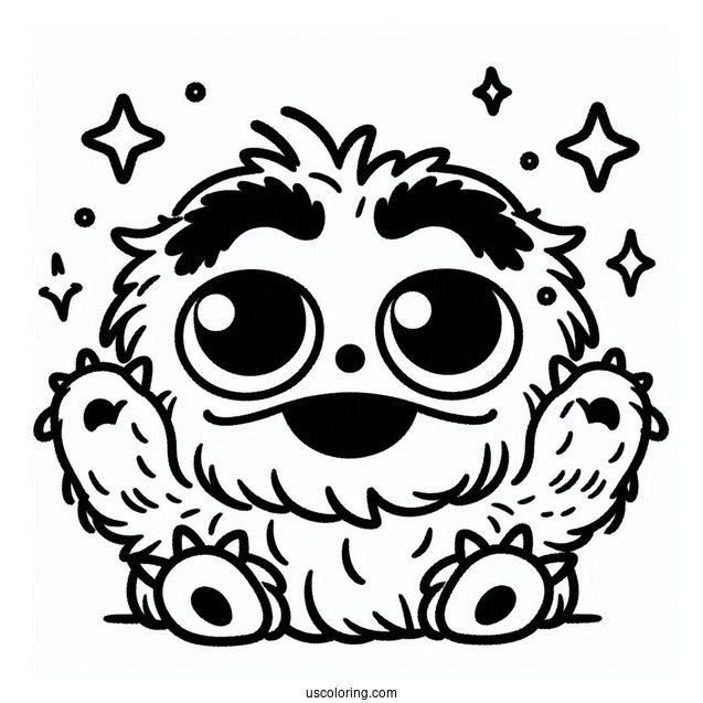 Kawaii Oscar The Grouch Coloring Sheet