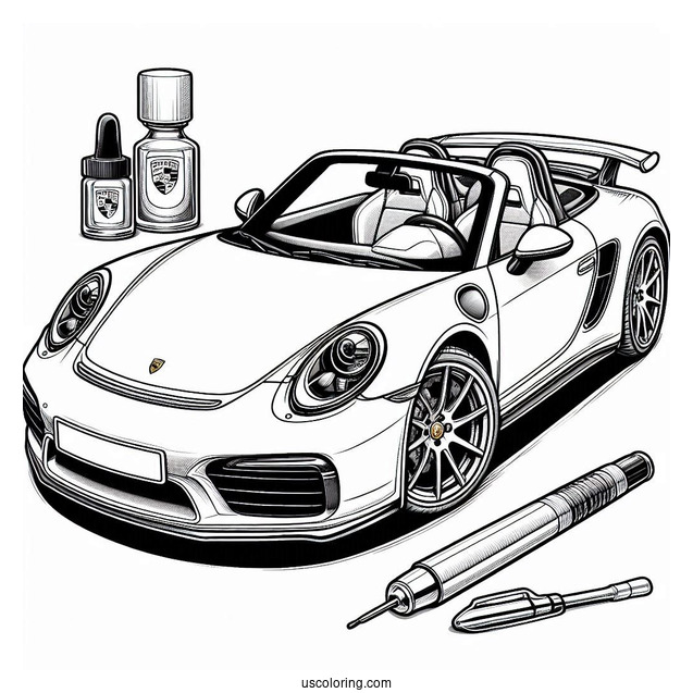 2021 Porsche Coloring Page Boxster