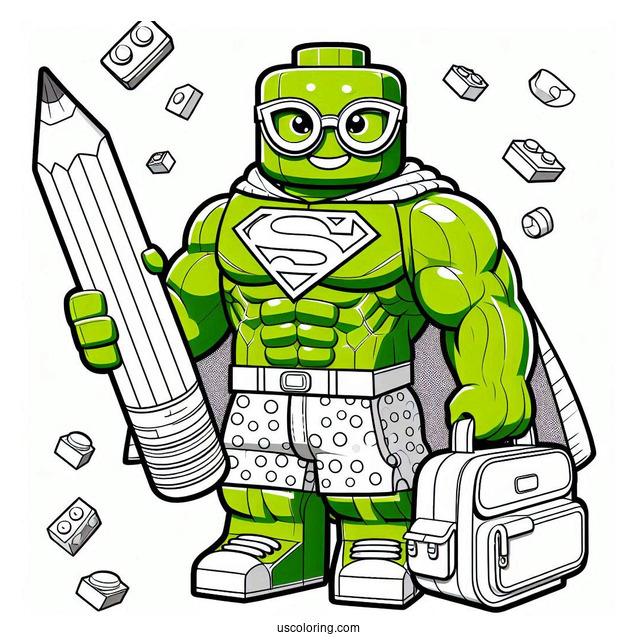 Lego Hulk Coloring For Kids