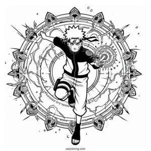 Naruto Coloring Page Of Rasengan