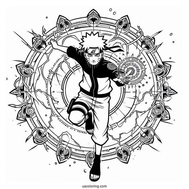 Naruto Coloring Page Of Rasengan
