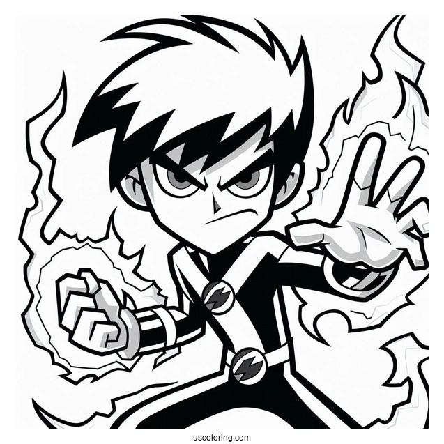 Ben 10 Coloring Page Of Grey Matter For Kids