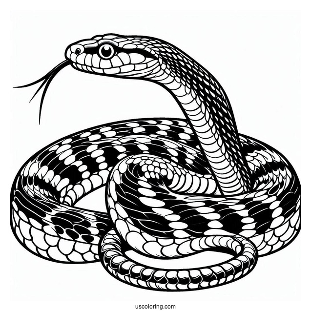 Mangrove Snake To Color