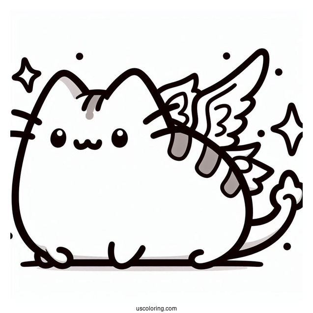 Pusheen Charizard Pokemon Coloring Sheet