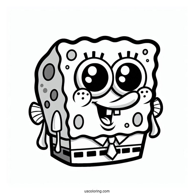 Fish Character From SpongeBob Tv Show To Color