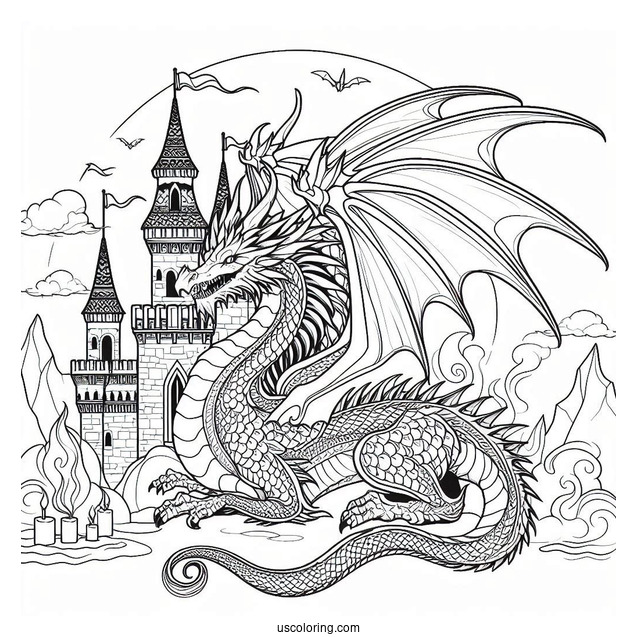 Dragon Protecting Castle