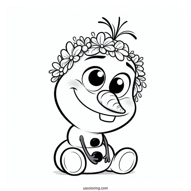 Baby Olaf Coloring Page For Kids