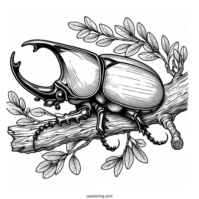 Eastern Hercules Beetle Coloring Page