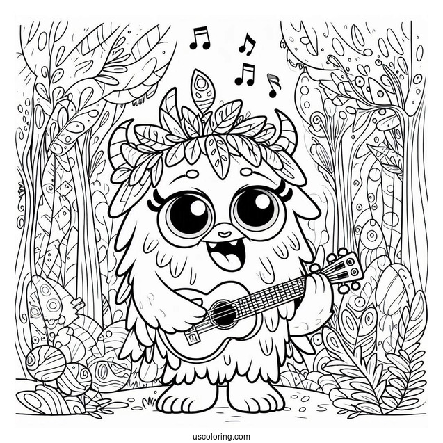My Singing Monsters Coloring Page Of Kayna In The Forest