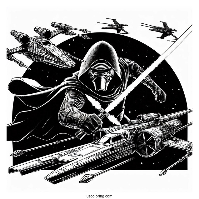 Kylo Ren Fighting In Starship