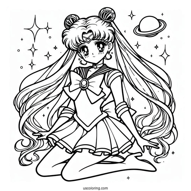 Sailor Jupiter Iconic Pose Coloring In