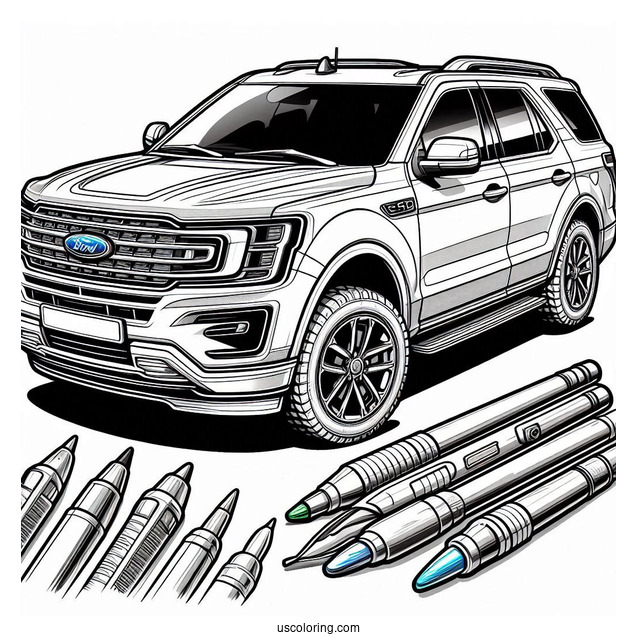 Ford SUV Coloring Sheet