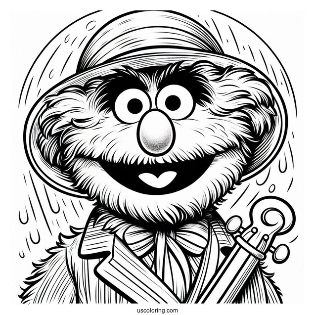 Muppets Coloring Page Of Easy Fozzie Bear Outline For Kids