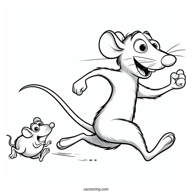 Ratatouille Coloring Page Running Away From Skinner