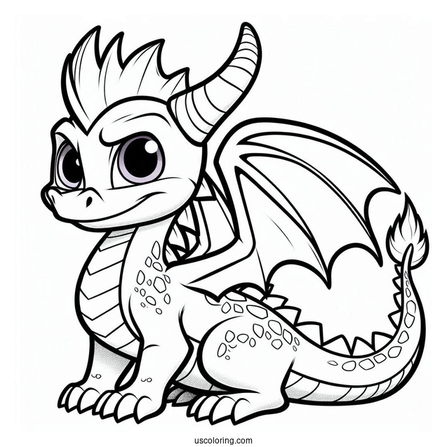 Coloring Page Of Spyro The Dragon