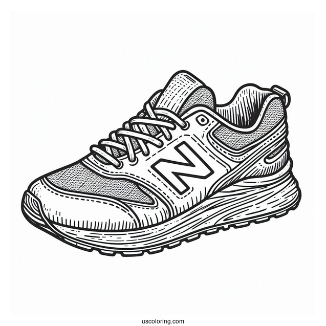 Coloring Page Of New Balance Running Shoes