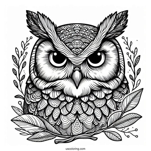 Great Horned Owl To Colorv