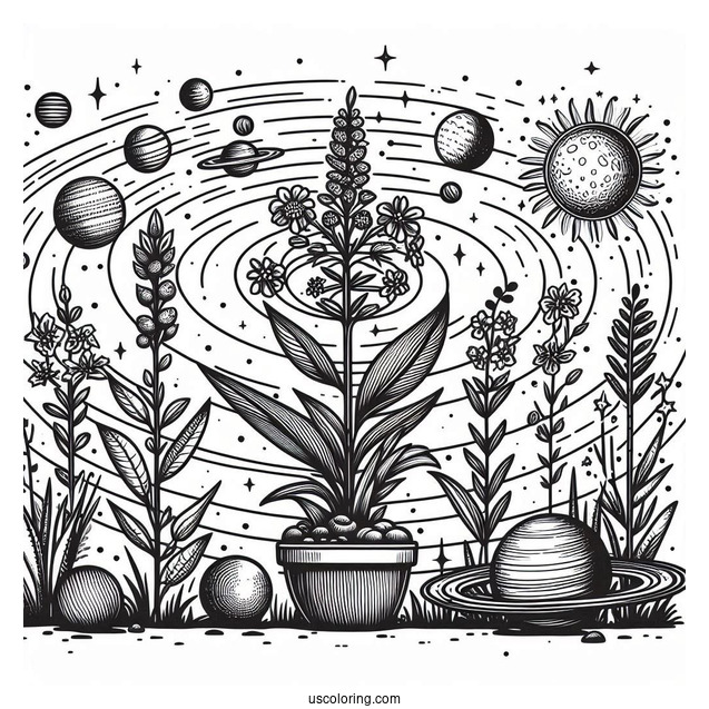 Plants In The Solar System To Scale
