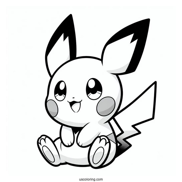 Charmander With Pichu Coloring Page