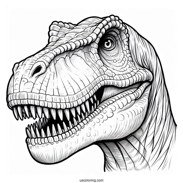 Front Facing View Of T-Rex Showing Teeth