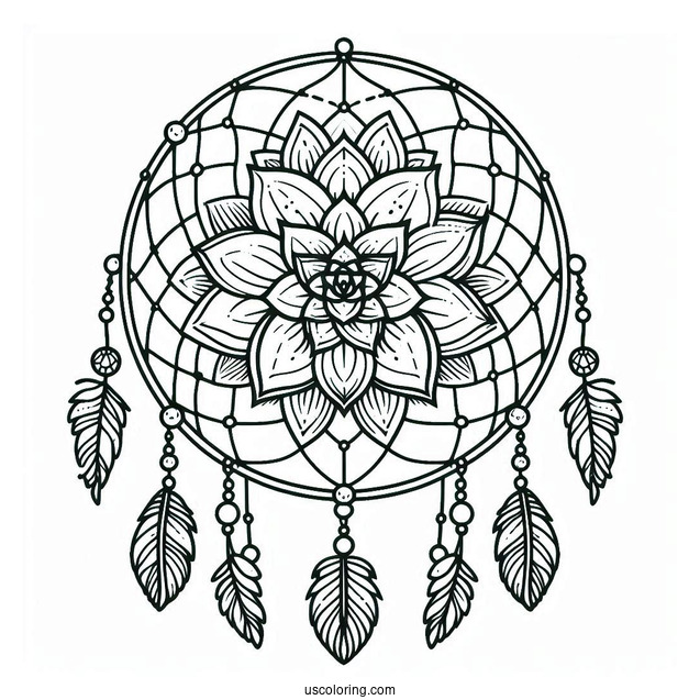 Succulent Coloring Page Dreamcatcher