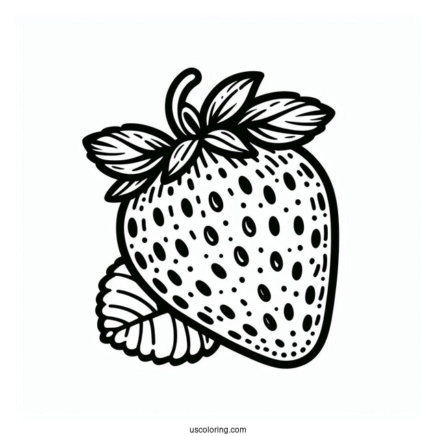 Easy Outline Of Strawberry