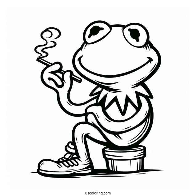 Easy Outline Of Kermit The Frog Coloring In