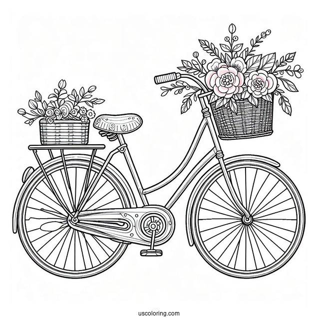 Children's Bicycle Coloring Page