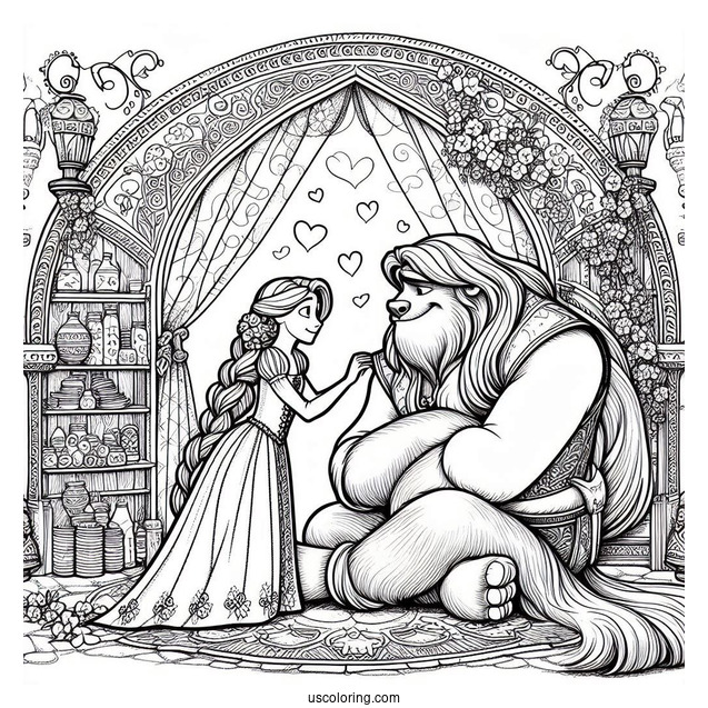 Rapunzel Comforting Maximus